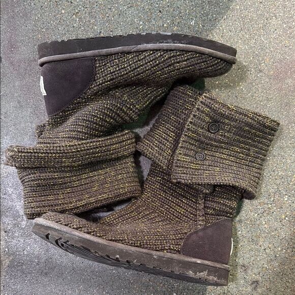 ugg boots kalla Sock Creme Button 7 Cozy Knit Argyle | eBay Cozy Knit Boots
